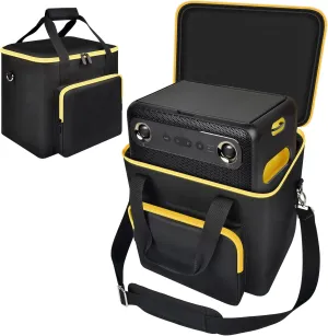 Karaoke Machine Bag Compatible with Ikarao Break X2 Smart Professional Singing System, Portable Storage Case for Karaoke Speaker with 2 Wireless Microphones for Kids&Adults - Black