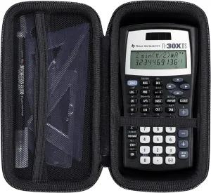 Khanka Hard Travel Case Replacement for Texas Instruments TI-30XIIS Scientific Calculator, Case Only (Black)