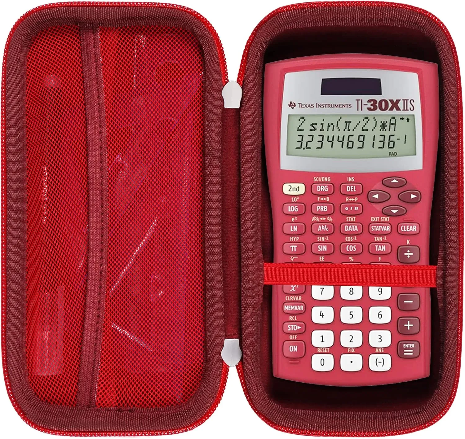 Khanka Hard Travel Case Replacement for Texas Instruments TI-30XIIS Scientific Calculator, Case Only (Red)