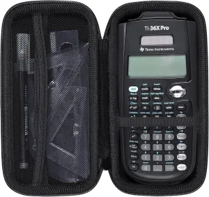 khanka Hard Travel Case Replacement for Texas Instruments TI-30XS MultiView/TI-36X Pro Engineering Scientific Calculator, Case Only (Black)