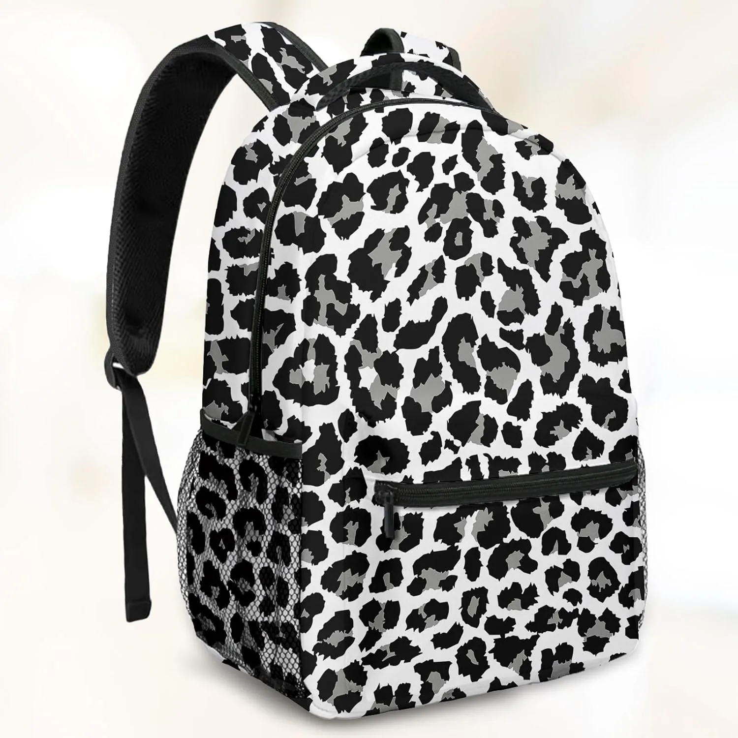 Kids Backpack for Teens Girls Boys, Leopard Cheetah African Retro Animal Skin Water Resistant Child Bookbag School Bag with Adjustable Padded Straps