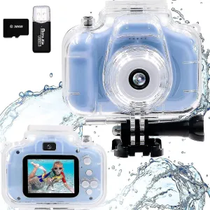 Kids Camera Underwater Waterproof Digital Camera For Kids 2 Inch Ips Screen X200