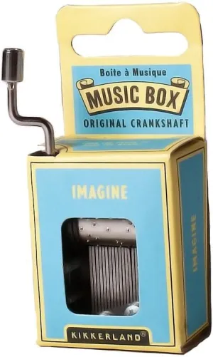 Kikkerland Imagine Crank Music Box Sivler