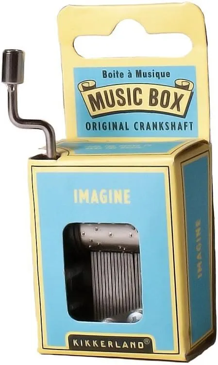 Kikkerland Imagine Crank Music Box Sivler