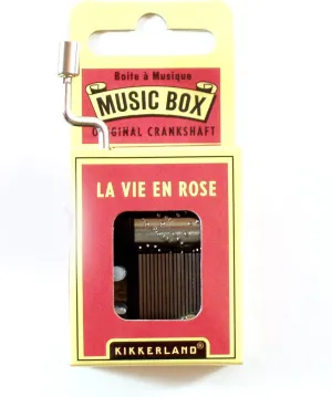 Kikkerland La Vie En Rose Crank Music Box