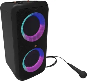 Klipsch Gig XXL, Black - Portable Wireless Bluetooth Speaker - Multiple Color Modes - Bass Boost - Two 6.5" Woofers & Two 2" Tweeters - 8-Hour Playtime (Renewed)