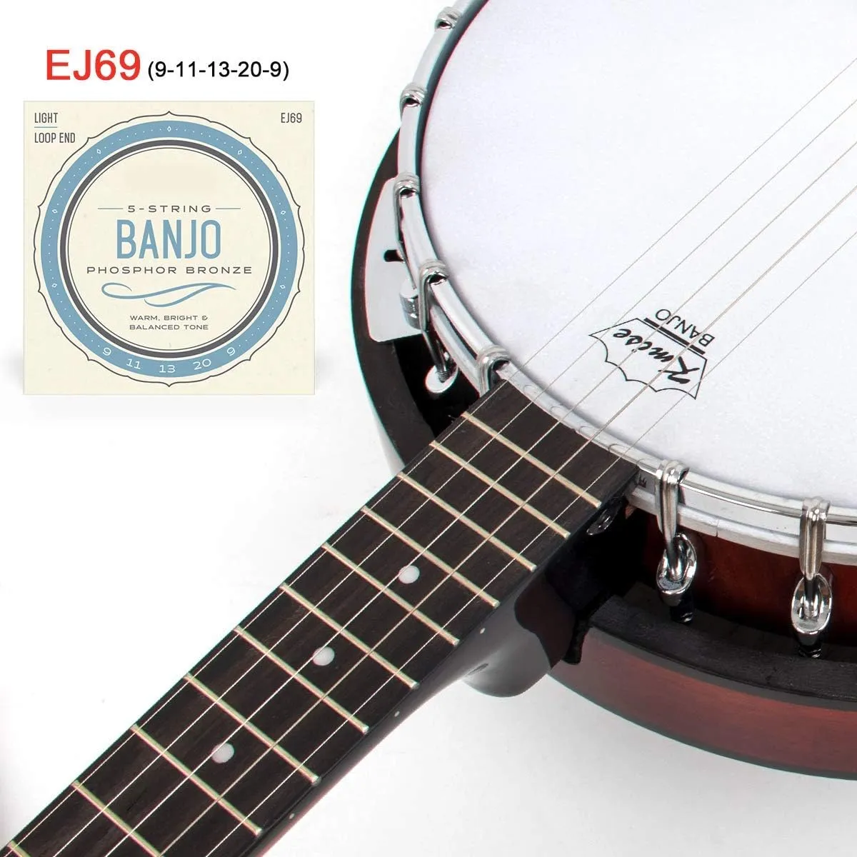 Kmise Banjo 5 String Banjos,Professional Full Size 38 Inch Open or Closed Back With Resonator, Bridge, Strings Pack, Finger Picks, Strap, Case, Tuner Accessories Set Gift Choice for Adults Beginner