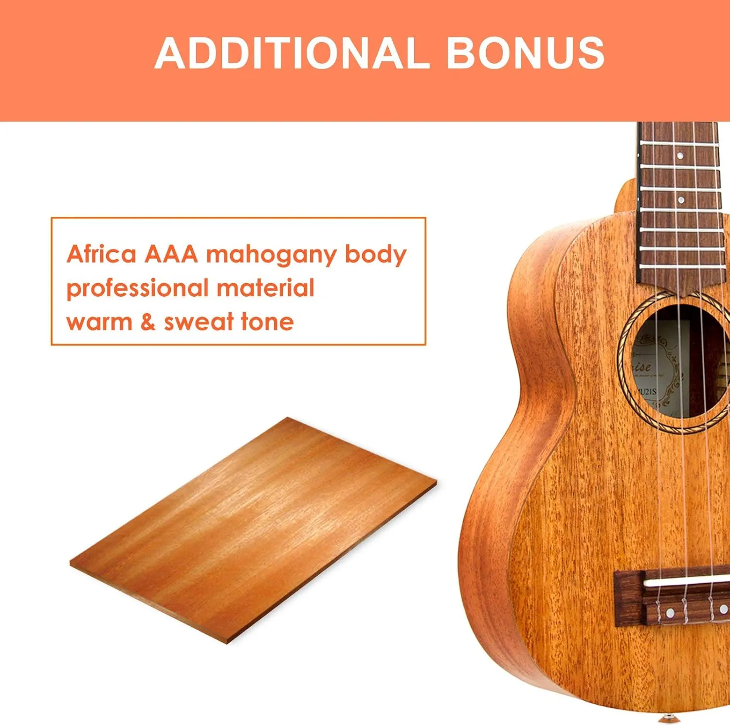 Kmise Professional Ukulele for Adult Beginner, Free Online Lesson 23 inch Concert Mahogany Ukelele with Kids Ukele Bundle Starter Kit Gig Bag Case, Strap, Tuner, Nylon Strings, Book, Uke Gift Choice