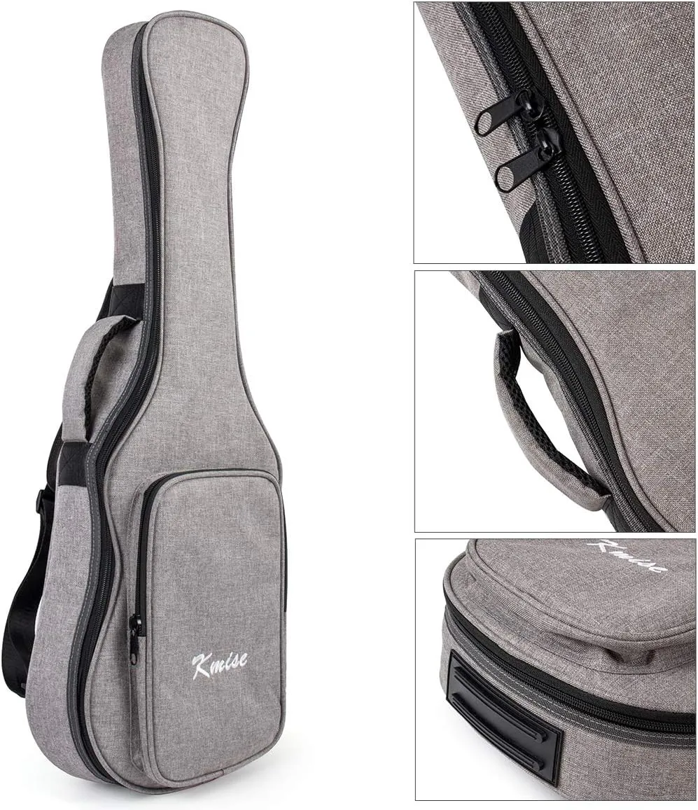 Kmise Tenor Ukulele Gig Bag 26 inch Soft Carring Case Double Strap With 3 Picks