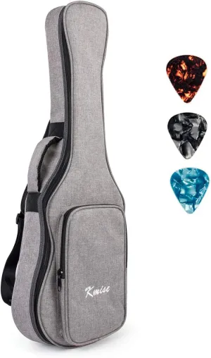 Kmise Tenor Ukulele Gig Bag 26 inch Soft Carring Case Double Strap With 3 Picks