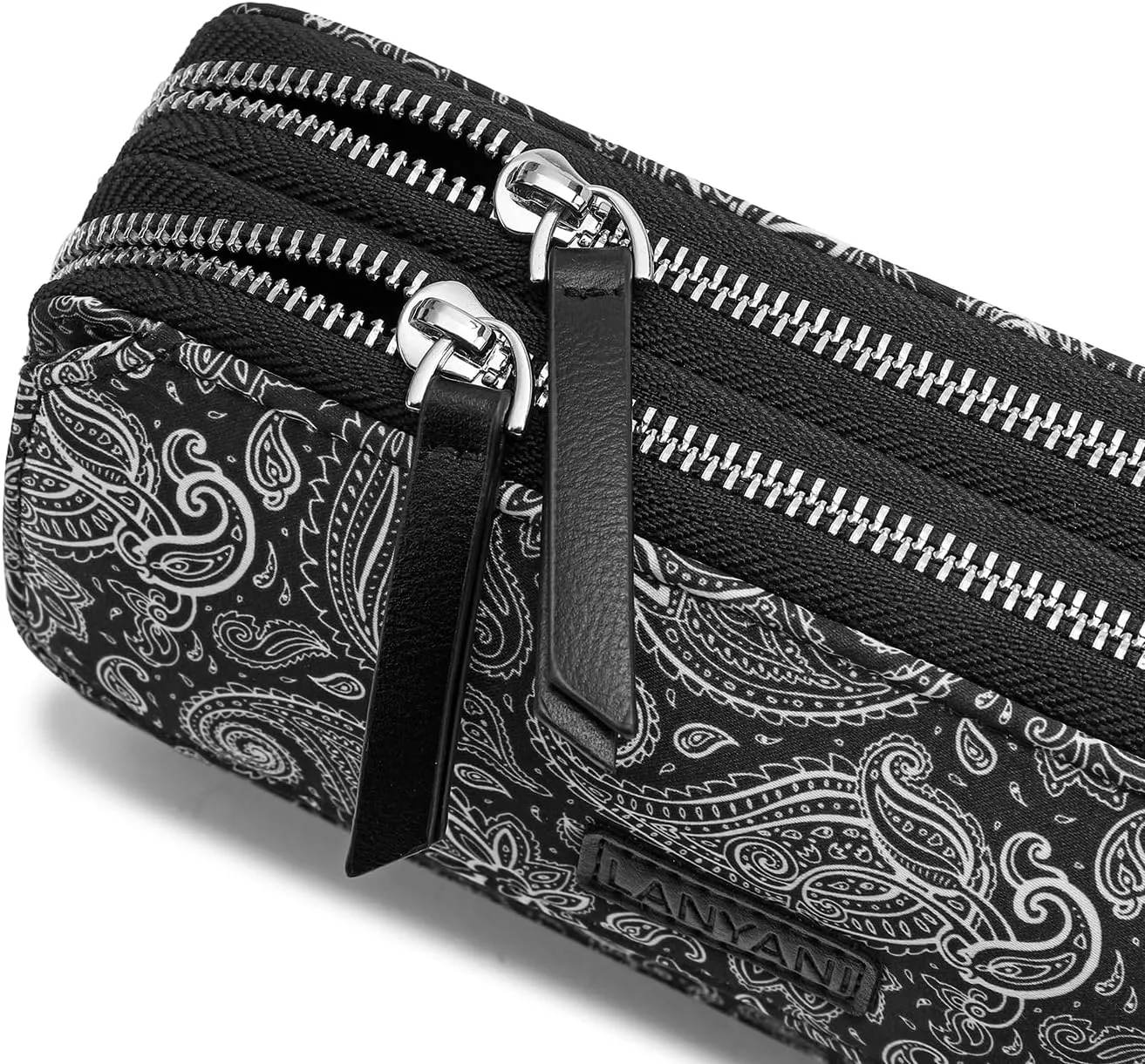 Lanyani RFID Crossbody Wallet Wristlet Purse with Phone Pocket For Women Vegan Leather