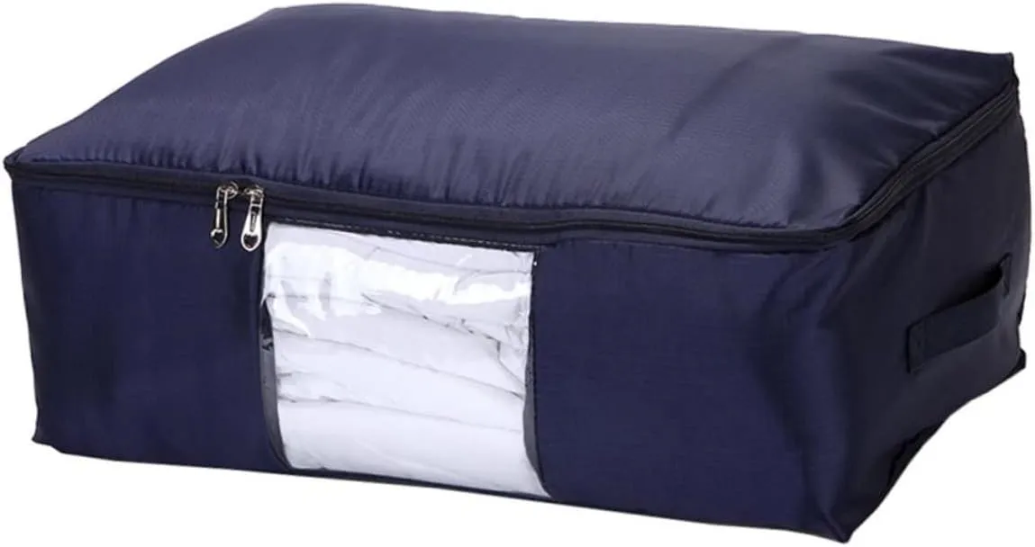 Large Capacity Quilt Storage Bag Oxford Fabric Compressible Waterproof Dustproof Large Size 60x40x25cm for Blankets and Coats
