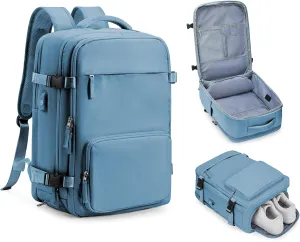 Large Travel Backpack for Women Men, Waterproof Carry on Backpack for Flight Approved, Mochila de Viaje Personal Item Luggage Backpacks with Shoce Compartment, Bulto de Viaje Tiktok Backpacks