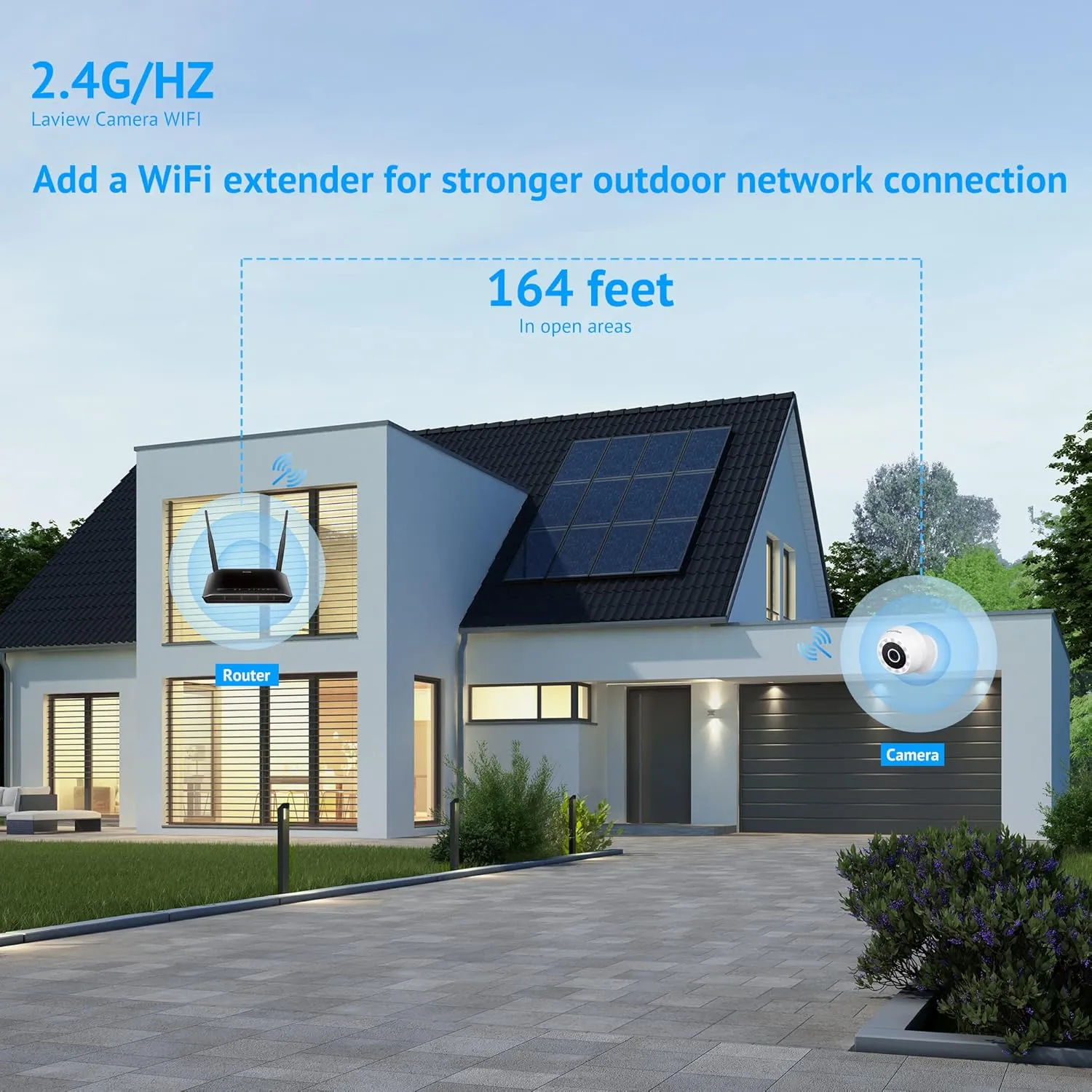 LaView 4MP 2K Security Cameras Outdoor Indoor Wired,IP65, Starlight Sensor & 100 Ft Night Vision,Motion/Person Detection,2-Way Audio/Spotlight,US Cloud,Compatible With Alexa,iOS & Android & Web Access