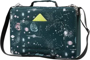 Lbxgap 500 Individual-Slot Colored Pencil Organizer with Zipper - Fabric Art Storage Bag for Painters and Artists (Small Slots,Galaxy Green)