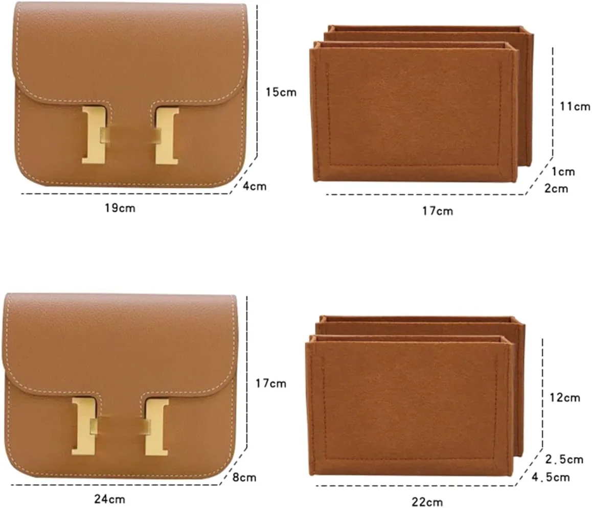 Lckaey Felt Insert Purse Organizer for Constance 24 Bag Organizer，hermes constance insert 2033red-M
