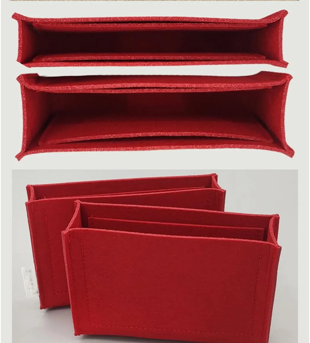Lckaey Felt Insert Purse Organizer for Constance 24 Bag Organizer，hermes constance insert 2033red-M