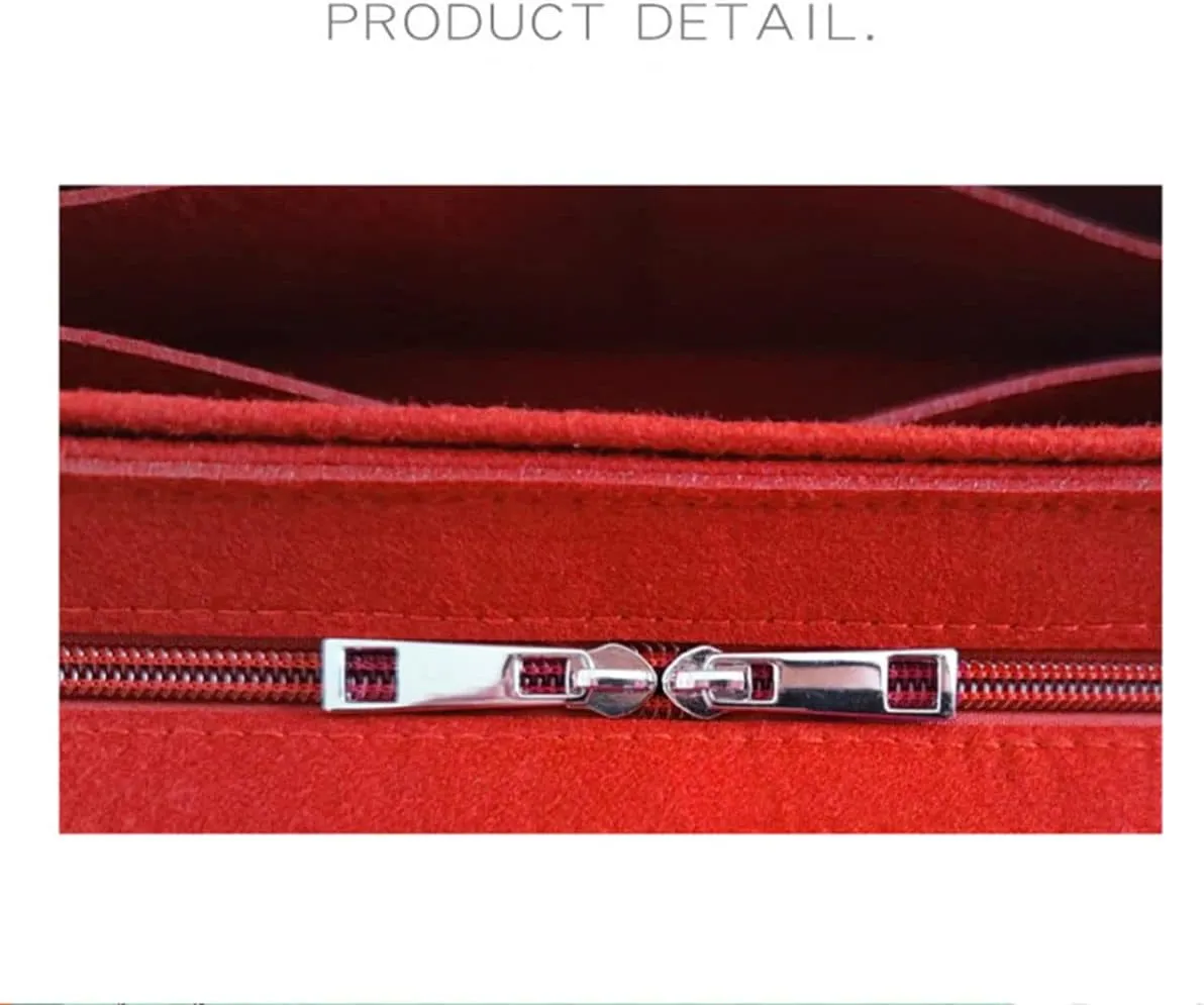 Lckaey Purse Organizer Insert for GST handbag liner bag lined storage felt Insert 2pcs 2018Claret-GST