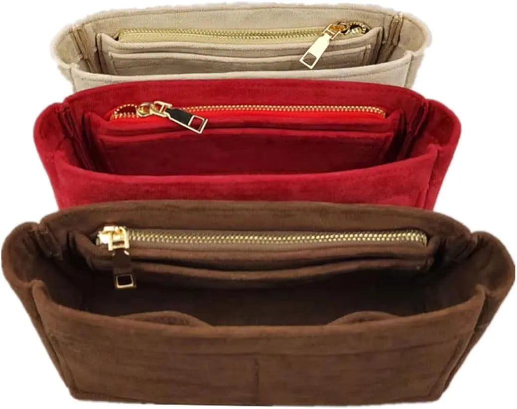 Lckaey Purse Organizer Insert, used for new Diane stick liner bag storage and sorting bag2072Dark coffee