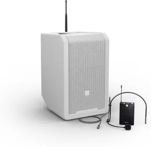 LD Systems ANNY 8 BPH B4.7 Portable Battery-Powered Bluetooth PA Loudspeaker with Headset Microphone, White