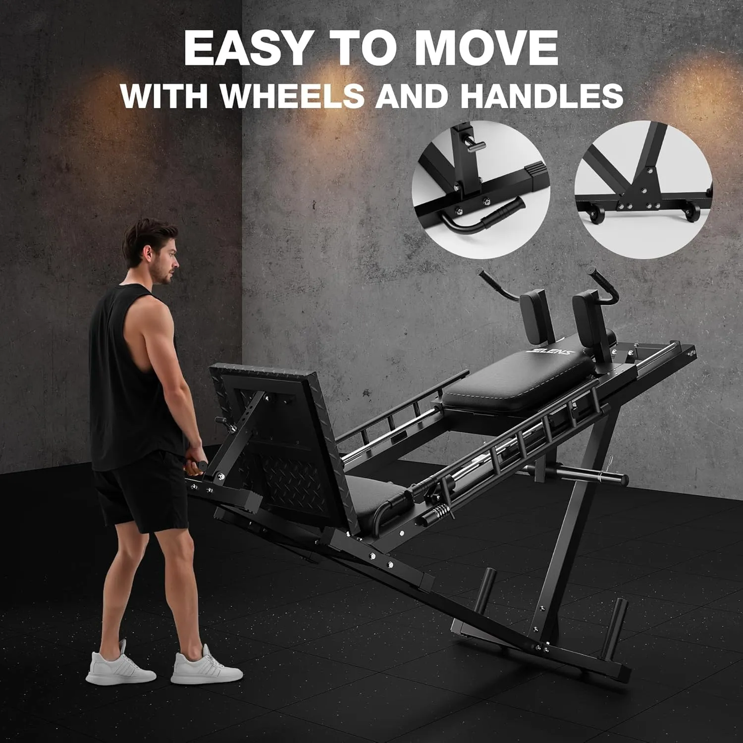 Leg Press Hack Squat Machine, Leg Machine for Home Gym with Linear Bearing, L11 Professional Adjustable Leg Exercise Machine, Lower Body Special, Leg Machine