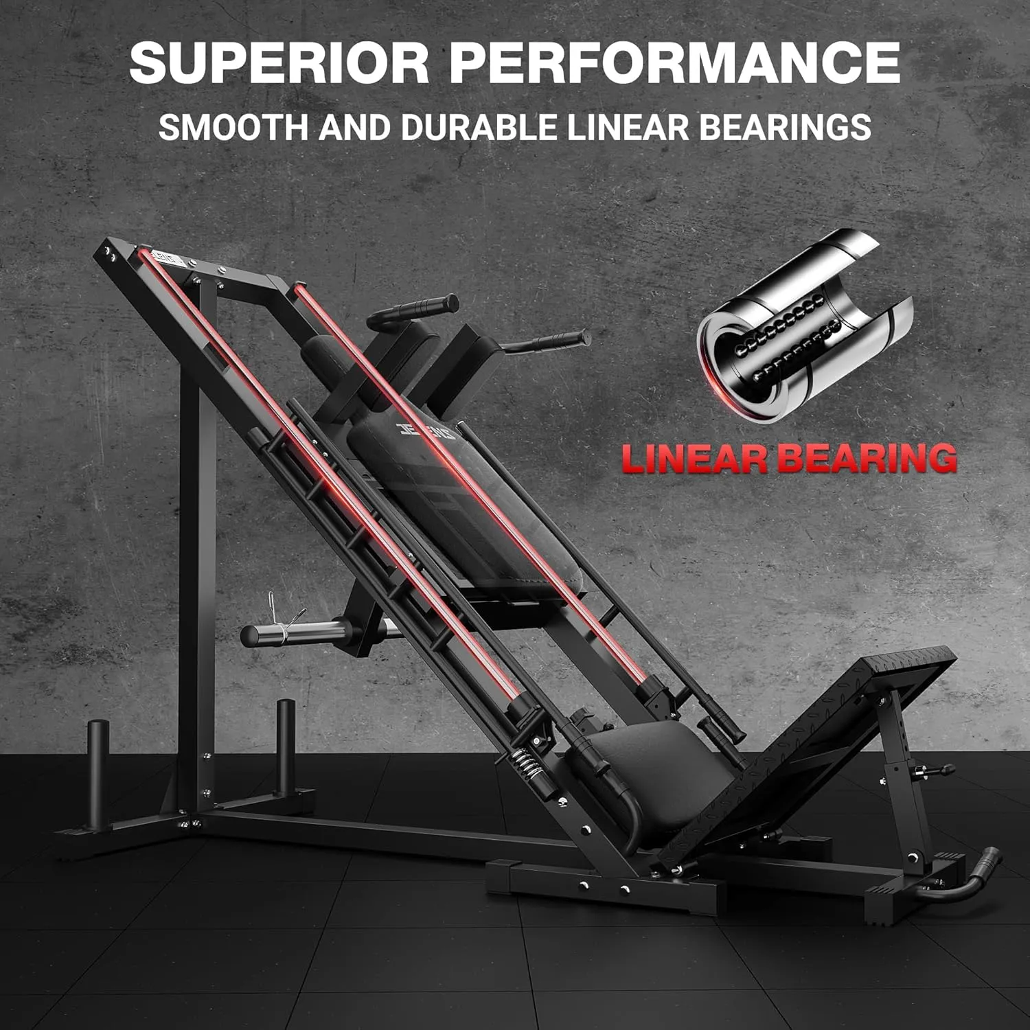 Leg Press Hack Squat Machine, Leg Machine for Home Gym with Linear Bearing, L11 Professional Adjustable Leg Exercise Machine, Lower Body Special, Leg Machine