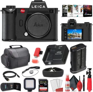 Leica SL2 Mirrorless Digital Camera (Body Only) (10854)   64GB Extreme Pro Card   Corel Photo Software   LED Video Light   Card Reader   Case   Cleaning Set   HDMI Cable and More - Deluxe Bundle