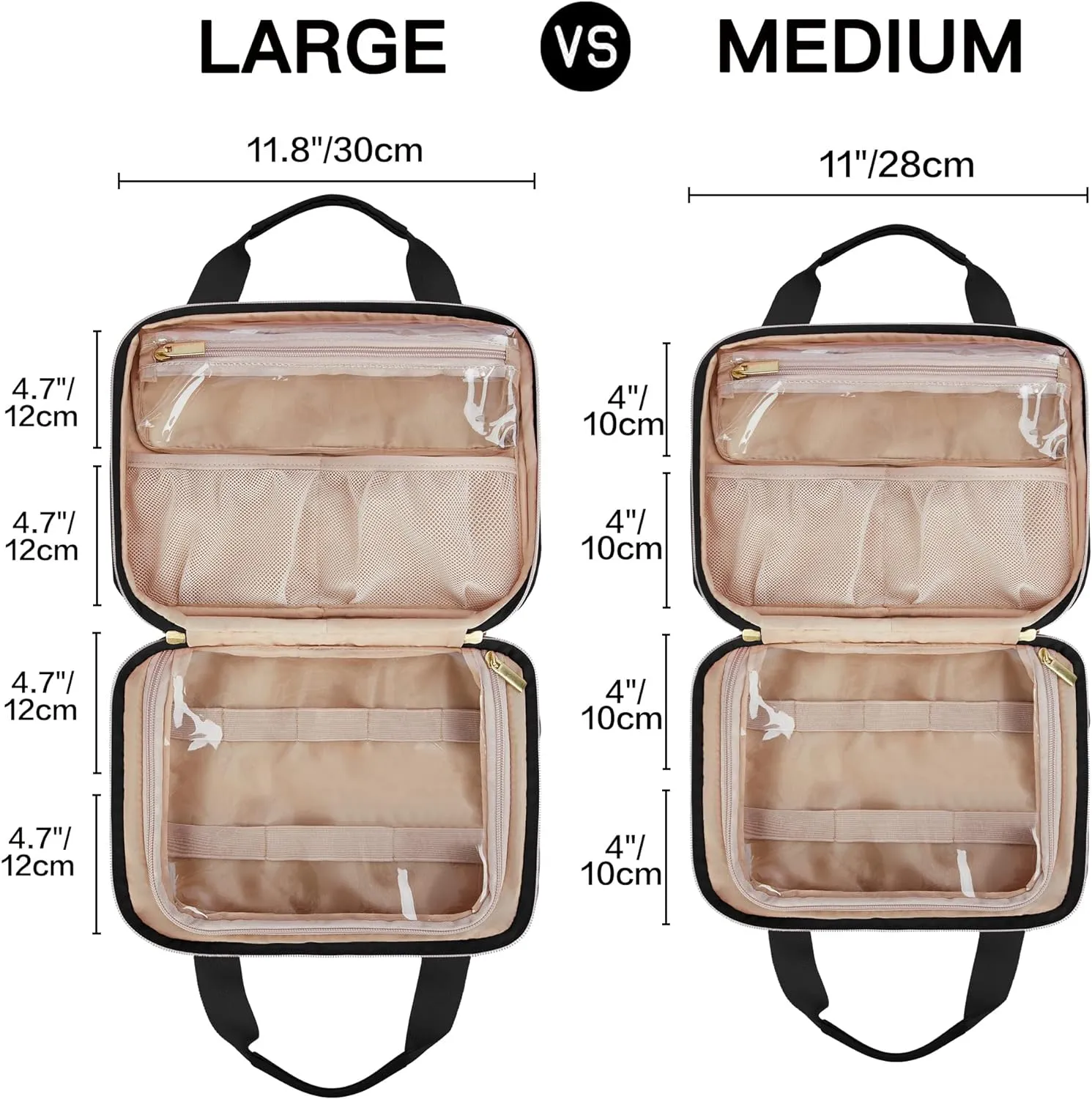 Leudes Travel Pill Bottle Organizer,Medicine Organizer and Storage,Home Medication Bag, Cases,Carrier for Pills,Vitamin,Fish Oil,Supplements for Women and Men (Medium, Black)