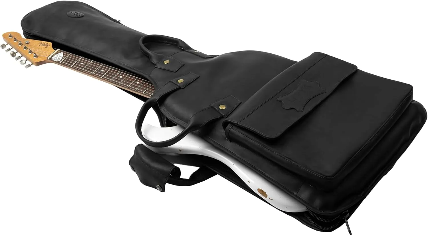 Levy's Solera Series Premium Genuine Crazy Horse Leather Gig Bag for Electric Guitars