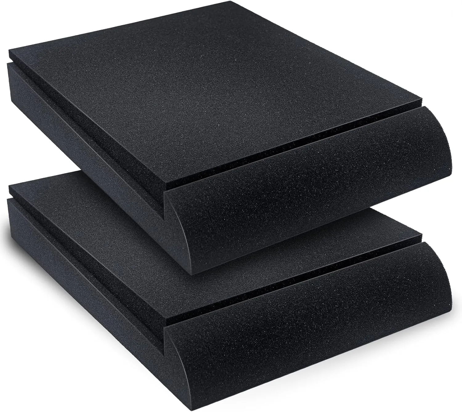 Liquid Stands Studio Monitor Sound Isolation Pads - 6"-8" High-Density Foam Pads Prevent Vibrations - Angled Speaker Riser