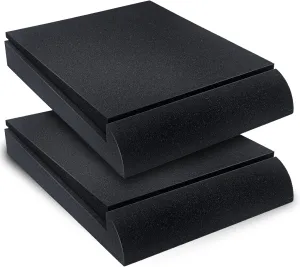 Liquid Stands Studio Monitor Sound Isolation Pads - 6"-8" High-Density Foam Pads Prevent Vibrations - Angled Speaker Riser