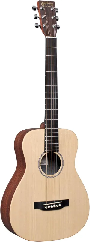 Little Martin LX1 Acoustic Guitar with Gig Bag, Sitka Spruce and Mahogany HPL Construction, Modified 0-14 Fret, Modified Low Oval Neck Shape