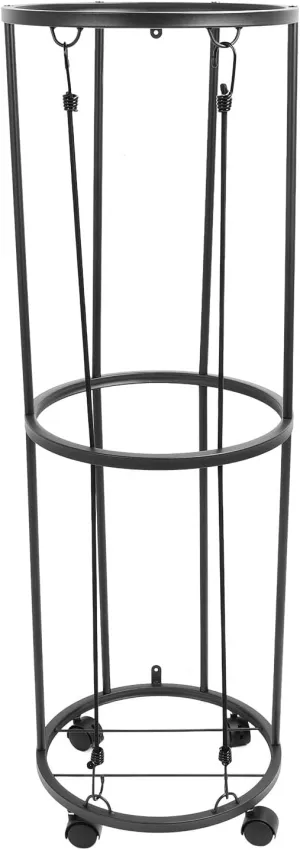 LIZEALUCKY Ball Storage Rack Rolling Metal Lockable Ball Organizer Basketball Soccer Volleyball Holder Sturdy Steel Material Easy Assemble Space Saving Design for Sports Equipment Storage
