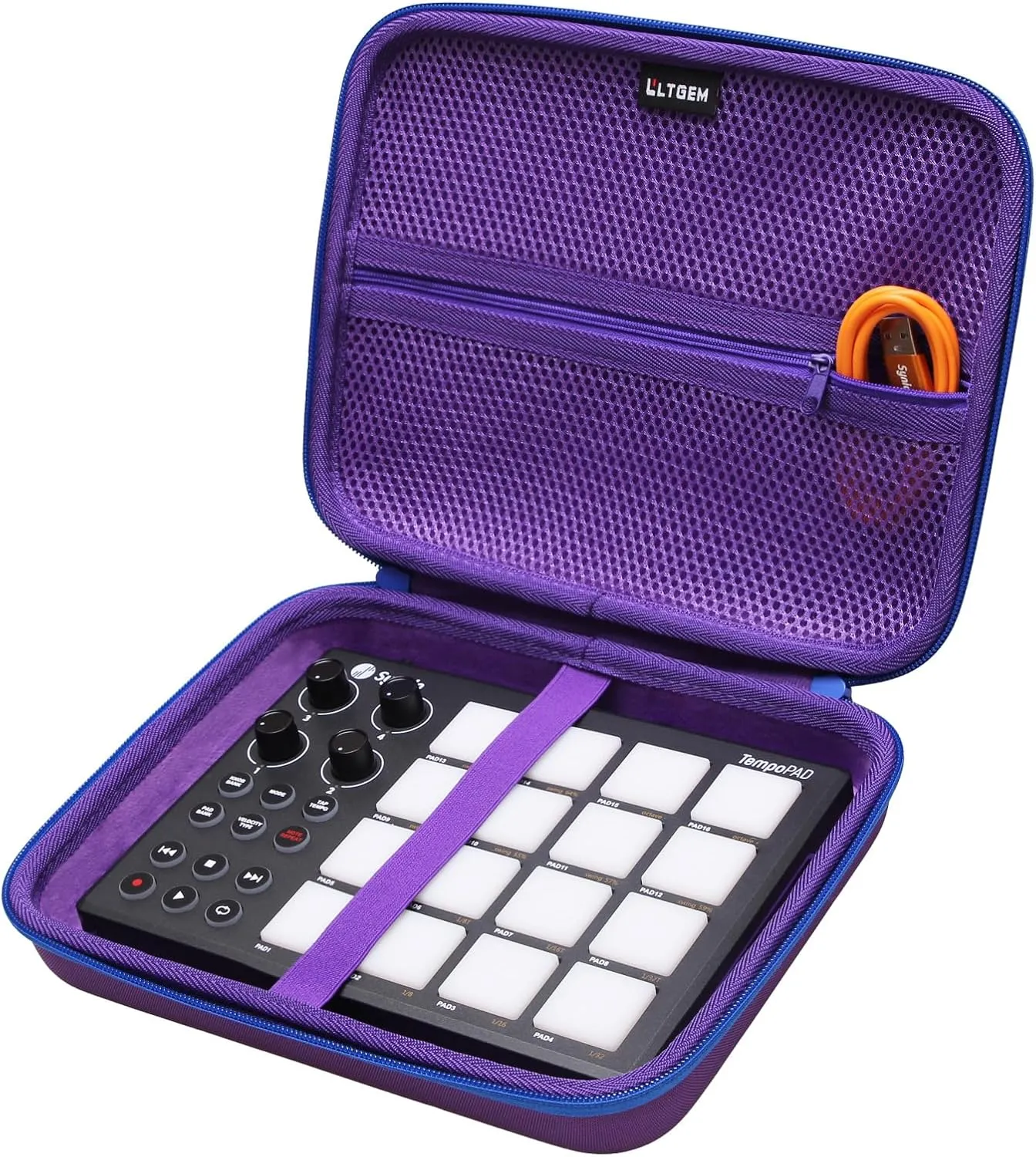 LTGEM EVA Hard Case Compatible with FIFINE/Tenlamp Gaming Audio Mixer and Xjam Professional MIDI Pad Controller/Synido Beat Maker Machine (Only Case)
