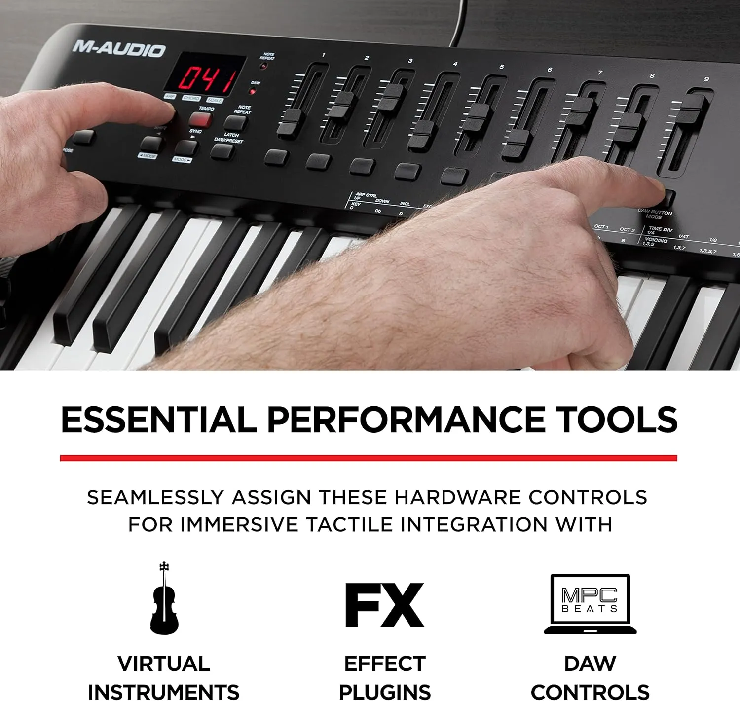 M-AUDIO Oxygen 49 (MKV) - 49 Key USB MIDI Keyboard Controller with Beat Pads, Smart Chord, Scale Modes, Arpeggiator and Native Instruments Sound Package (NKS Integration)