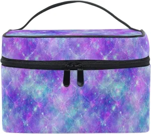 Makeup Bag, Mermaid Fantasy Space Travel Makeup Organizer Bag Cosmetic Cases Toiletry Bags for Girl Women Ladies