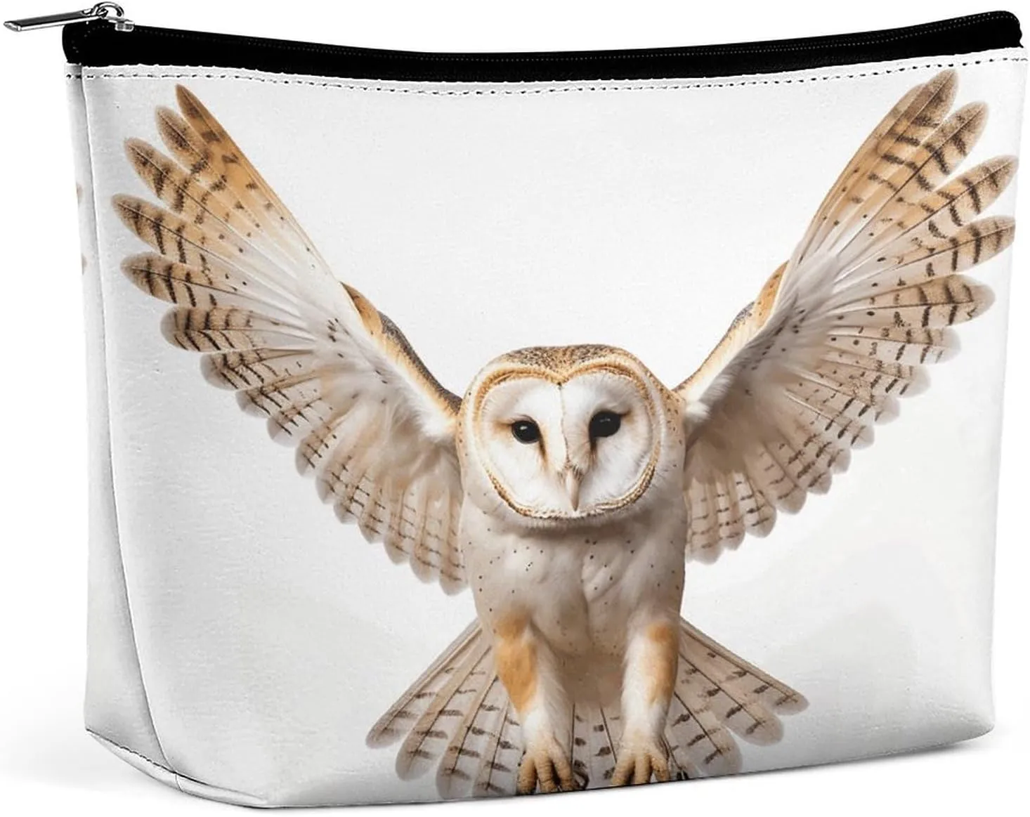 Makeup Bags Large Capacity Cosmetic Bags for Women A Barn Owl Open Flat Toiletry Bag Waterproof Makeup Pouch Portable Cosmetic Organizer Makeups Train for Travel Gift