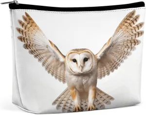 Makeup Bags Large Capacity Cosmetic Bags for Women A Barn Owl Open Flat Toiletry Bag Waterproof Makeup Pouch Portable Cosmetic Organizer Makeups Train for Travel Gift