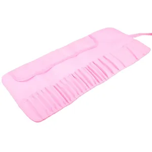 Makeup Brush Case Travel Portable Cosmetics Holder Makeup Artist Storage Bag for Women, Pink