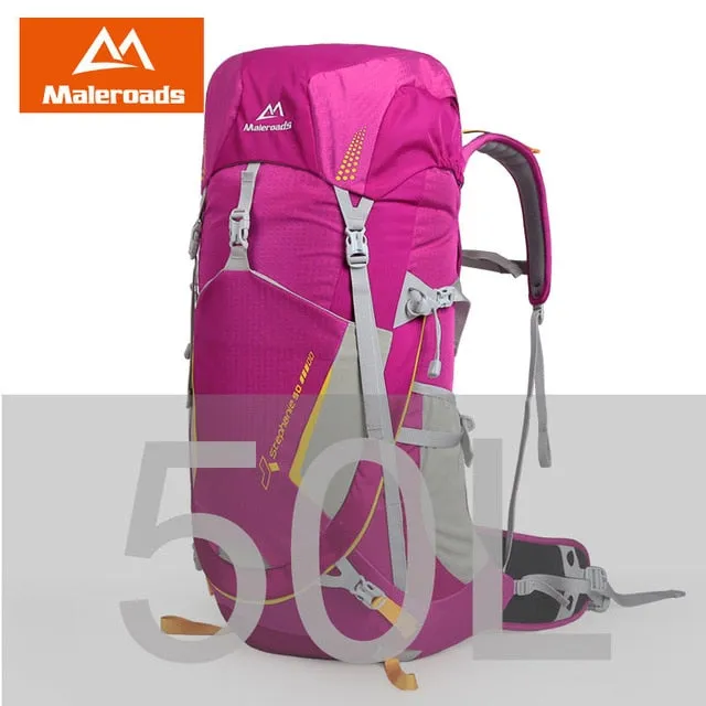 Maleroads Men Hike Trekking Camp Travel backpack High Top-notch service 60L  Professional High-end design Climb Women 50L backpack Gear Equipment quality Rucksack