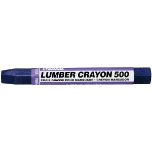 Markal 500 Lumber Crayon Clay Based Marker, 1/2" Hex, 4-5/8" Length, Purple (Pack of 12)