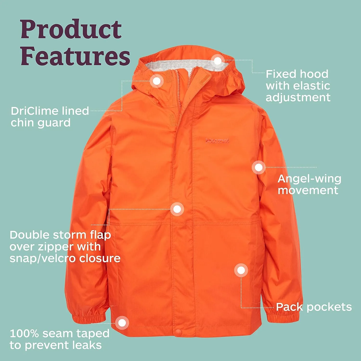MARMOT Boys' Kid's Precip Eco Jacket