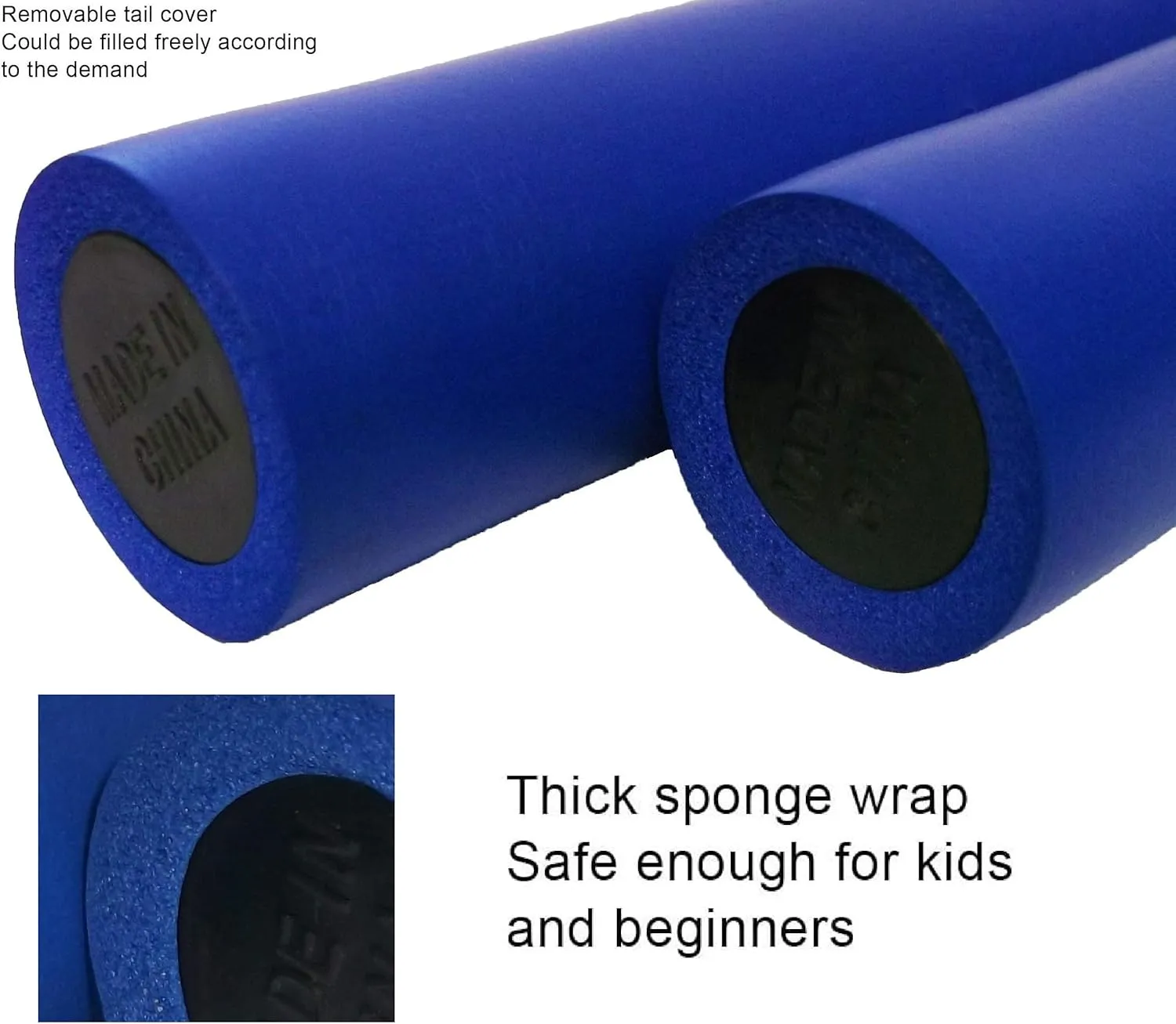 Martial Arts Equipment Foam Padded Sticks with Carry Bag Case Set 2 Pieces