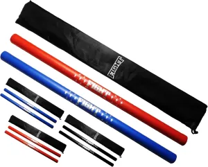 Martial Arts Equipment Foam Padded Sticks with Carry Bag Case Set 2 Pieces