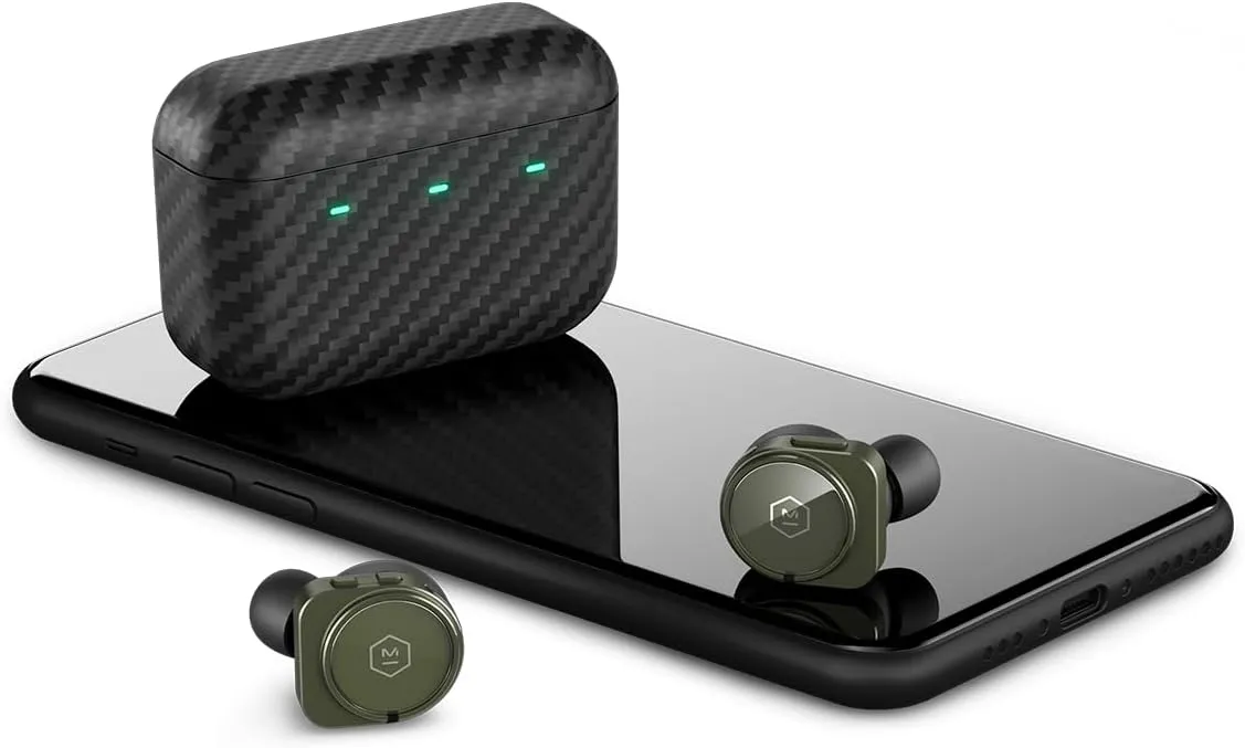 Master and Dynamic MW09 True Wireless Earphones Bluetooth Noise Cancelling Headphones/Earbuds Green