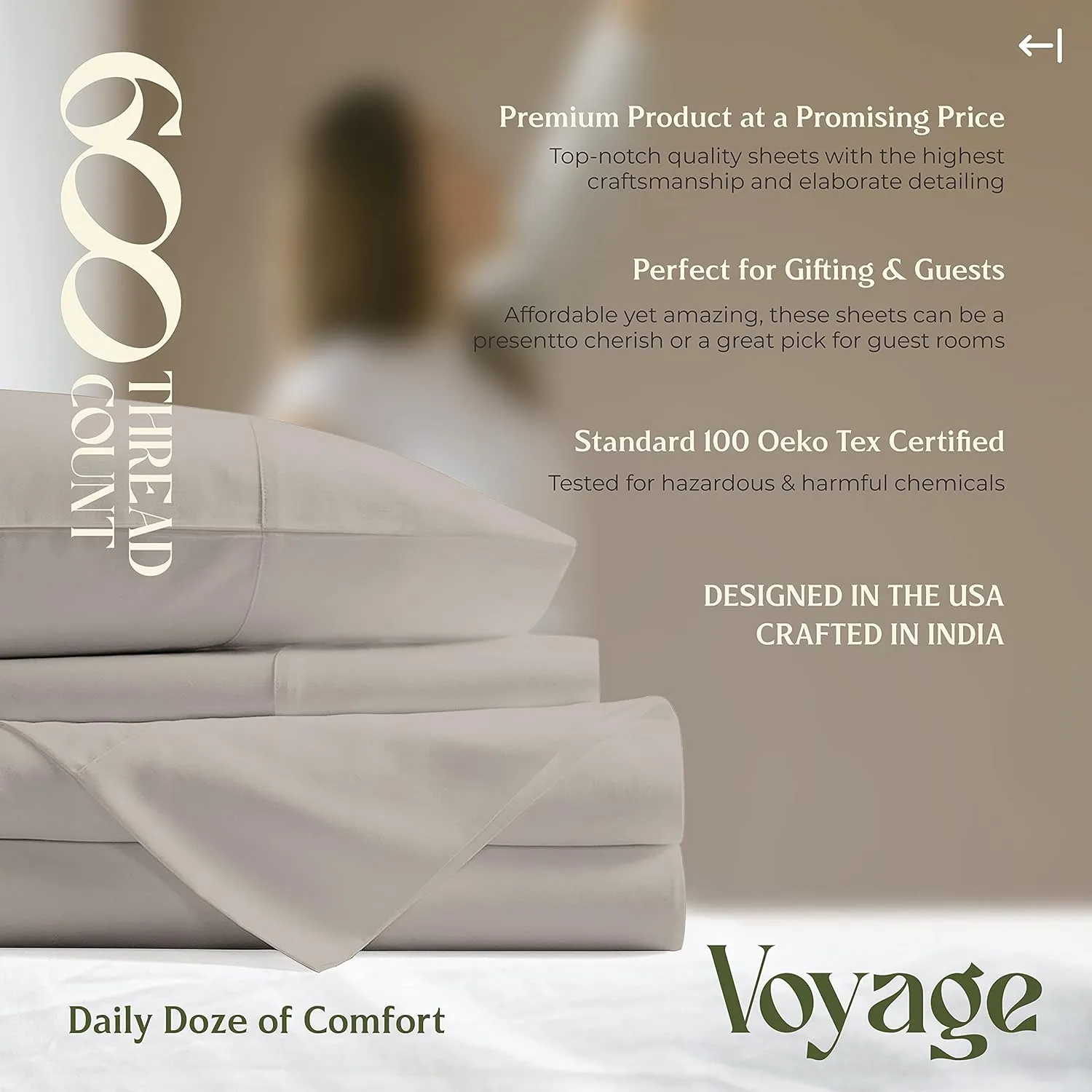 Mayfair Linen Pillow Cases Queen Size Set of 2-600 Thread Count 100% Egyptian Cotton Pillow Cases Standard Size, Silky Soft, Sateen Weave Luxury Hotel Bed Pillow Covers for Sleeping - Taupe