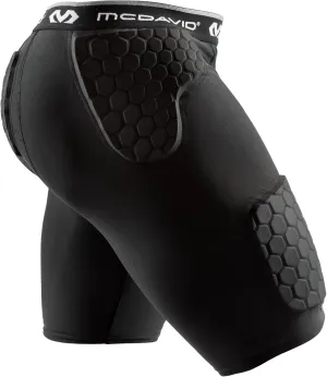 McDavid Men's Compression Shorts w/HEX Pads Dual-Density Tights w/Hip, Tailbone, Thigh Padding for w/Cup Pocket, Football