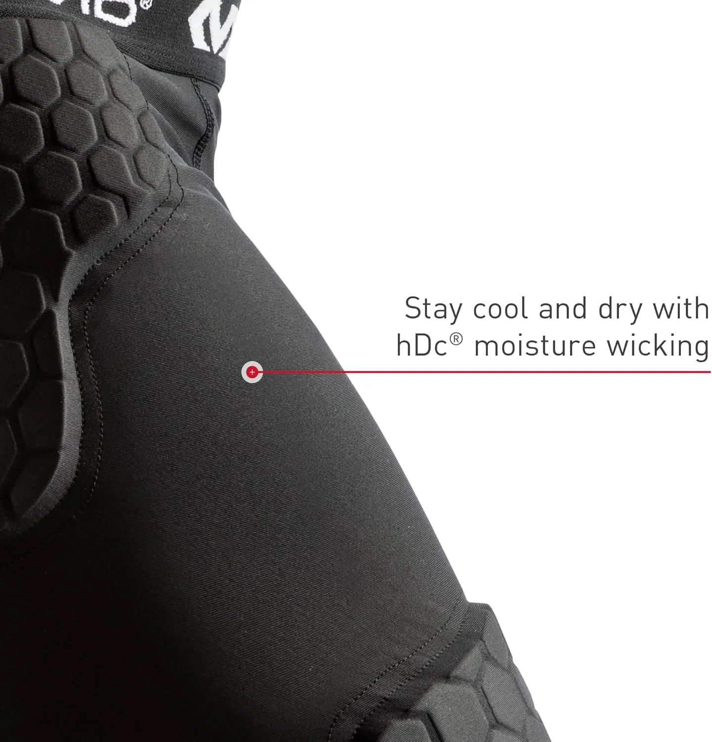 McDavid Men's Compression Shorts w/HEX Pads Dual-Density Tights w/Hip, Tailbone, Thigh Padding for w/Cup Pocket, Football