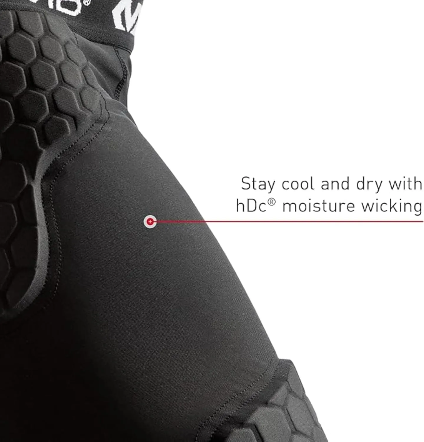 McDavid Men's Compression Shorts w/HEX Pads Dual-Density Tights w/Hip, Tailbone, Thigh Padding for w/Cup Pocket, Football