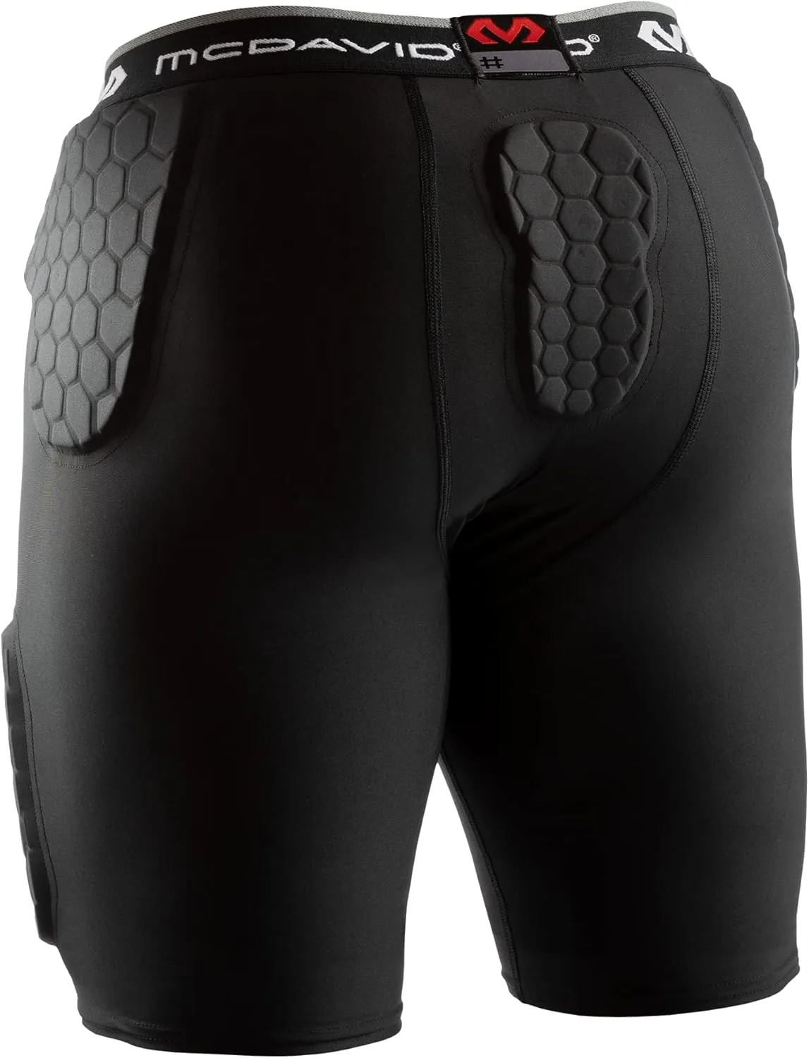 McDavid Men's Compression Shorts w/HEX Pads Dual-Density Tights w/Hip, Tailbone, Thigh Padding for w/Cup Pocket, Football